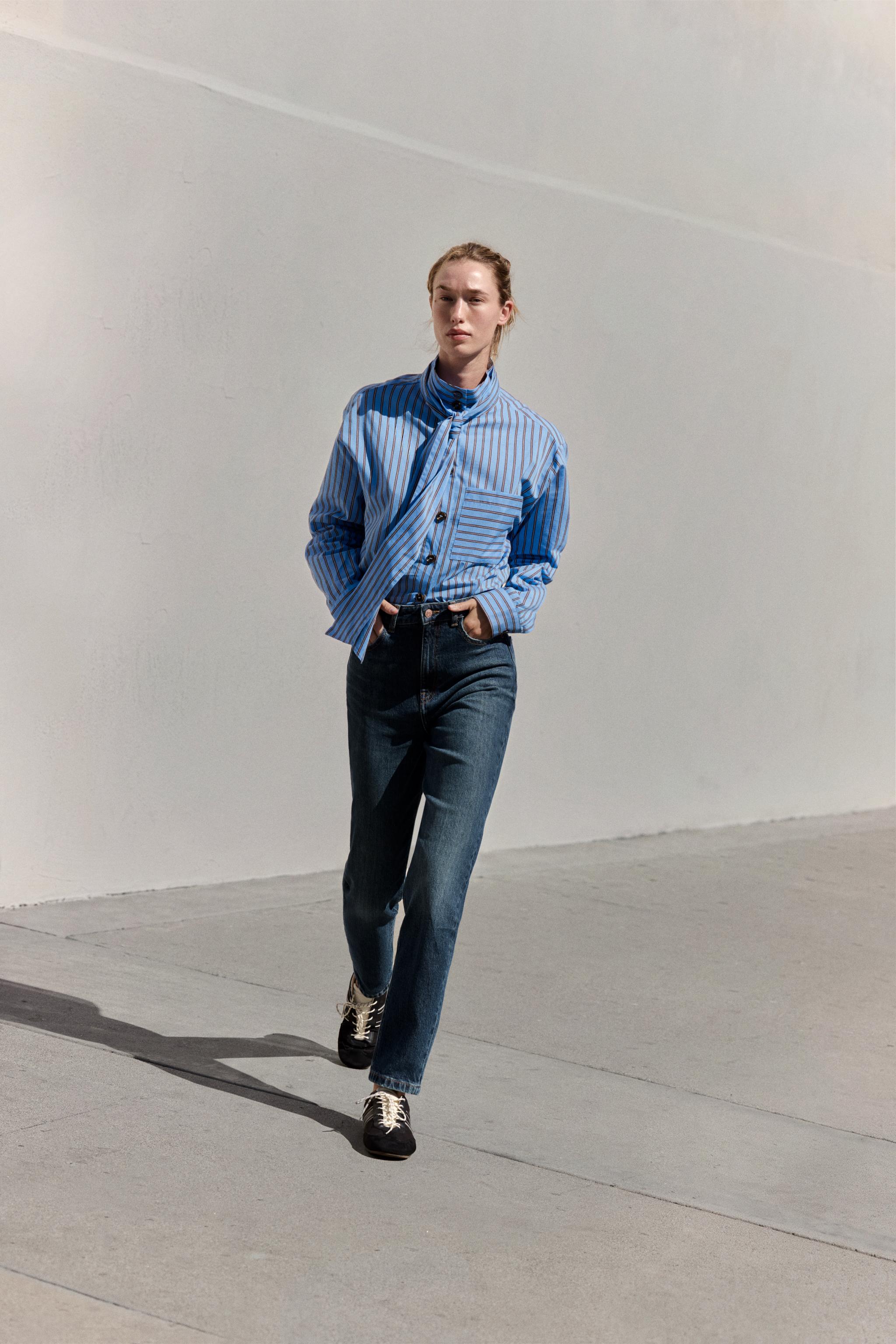 JEAN Z1975 MOM FIT TAILLE HAUTE À RAYURE REPASSÉE